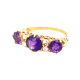 Pre Owned 18ct Amethyst and Diamond Ring ZU296